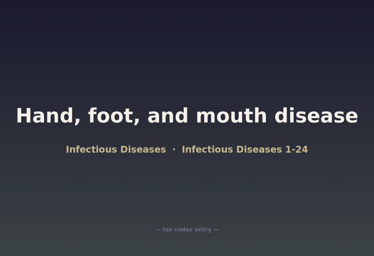 Hand, foot, and mouth disease